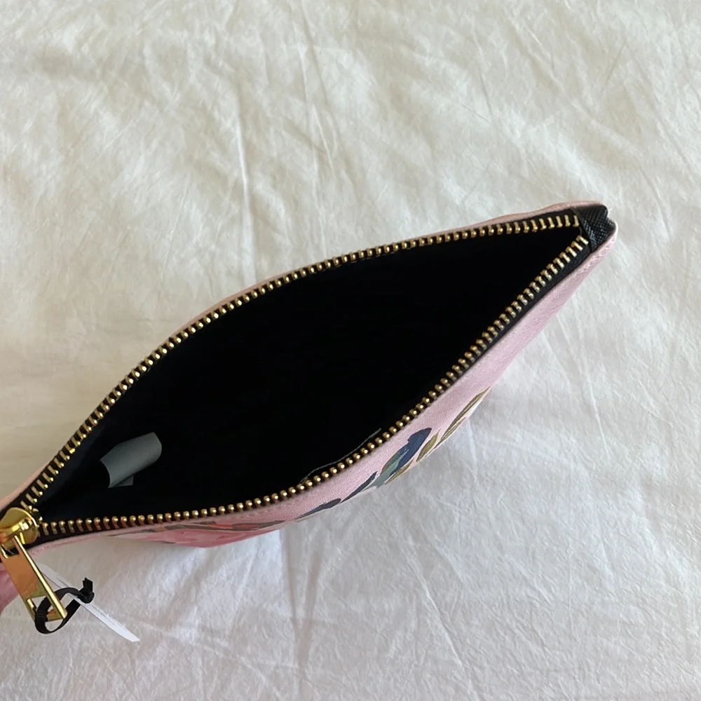 Pink floral cosmetic case